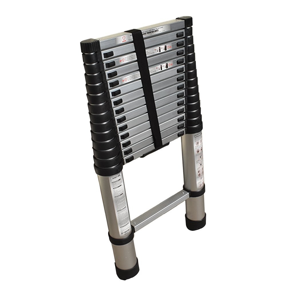 14.5FT Folding Telescopic Extension Ladder Aluminum Alloy Extendable Lightweight