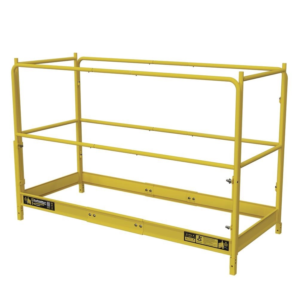 3-4 Guard Rail System Steel Scaffold Frame Adjustable Platform Support