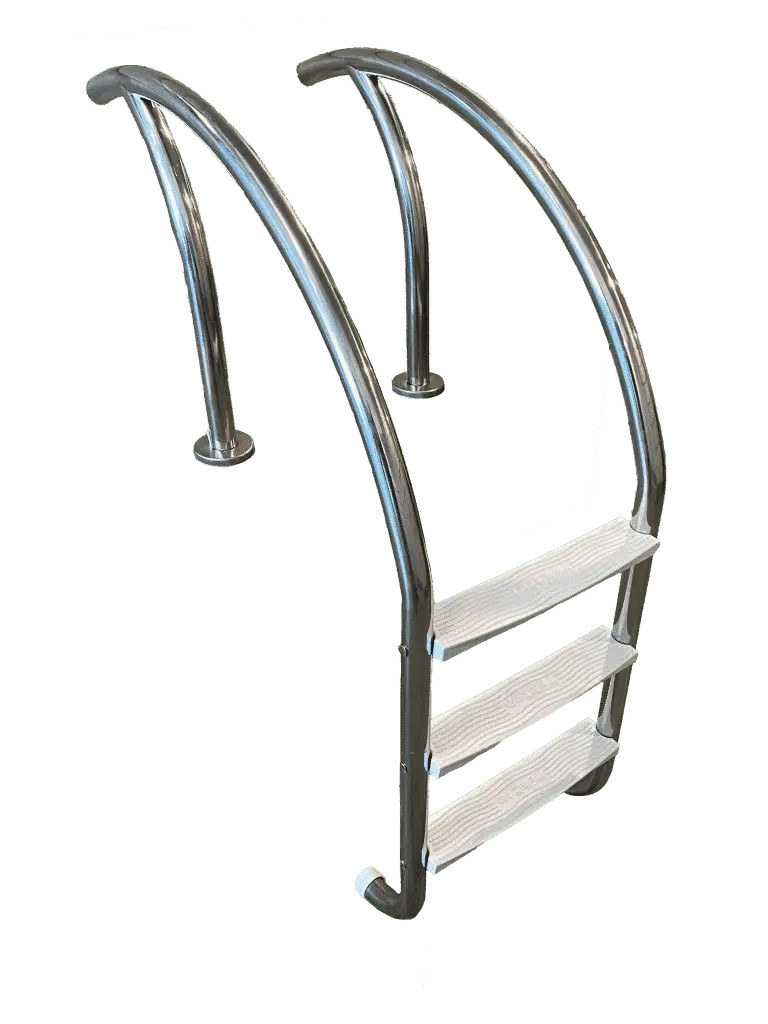 Global Pool Products GPP-MLD-3ST-SS-G Ladder 3 Steps 0.065″ Wall SS 20″ Anchor