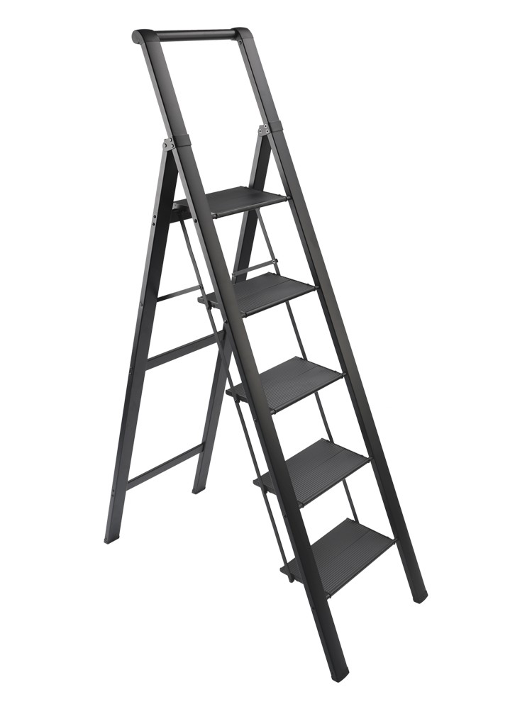 🪜5 Step Ladder, Foldable Step Stool, Aluminum Step Ladder with Anti-Slip Pedal