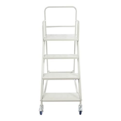 400kg 4 Step Rolling Stair Industrial & Warehouse Stair Ladder Floor Standing