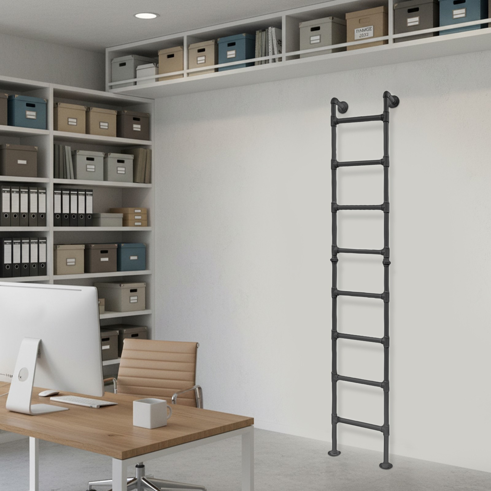8-Step Loft Ladder Bunk Bed Ladder High Attic Step Ladders 150kg/330.69lbs