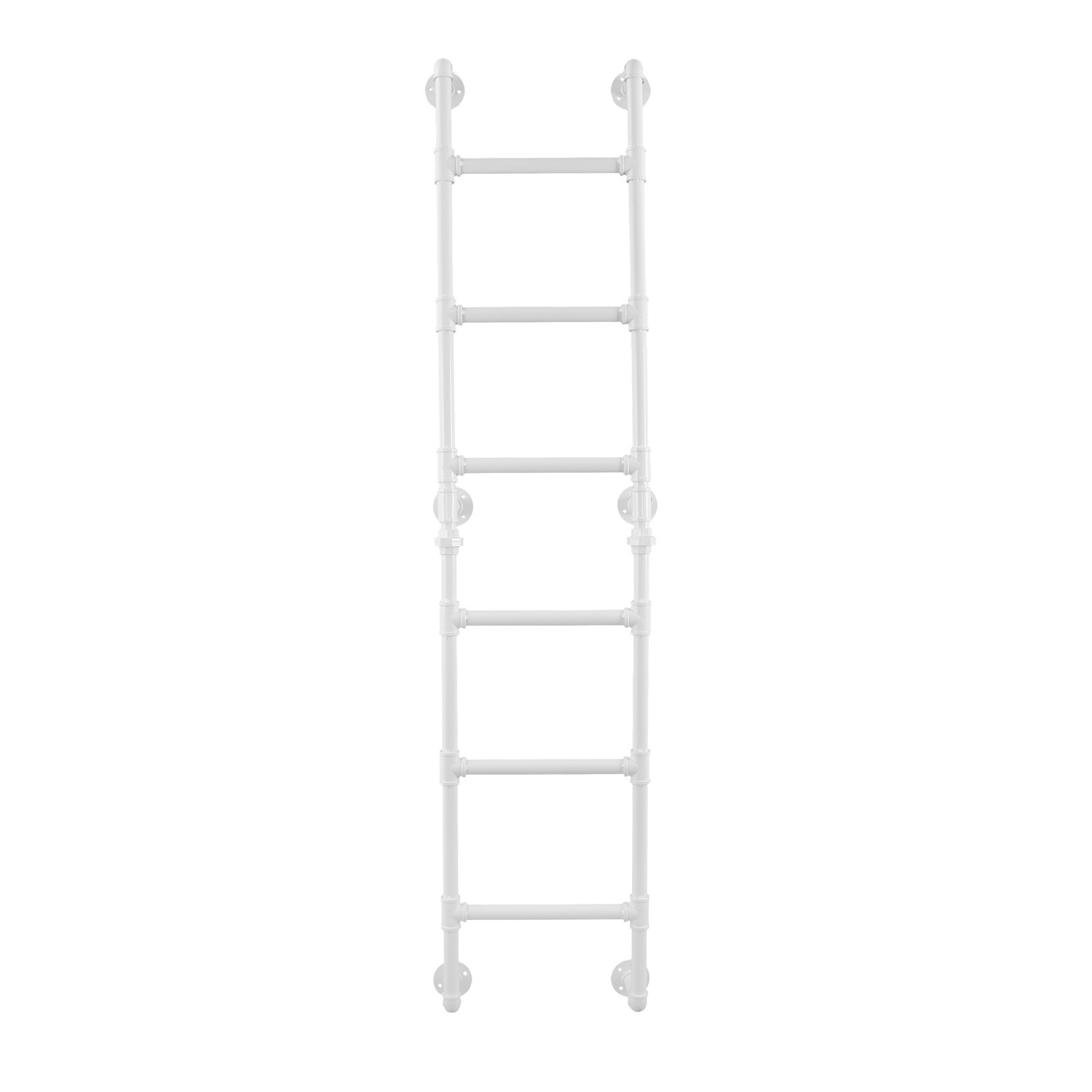 6-Rung Wall Mounted Step Ladder Heavy-Duty Wall-Mounted Stairs Basement Window