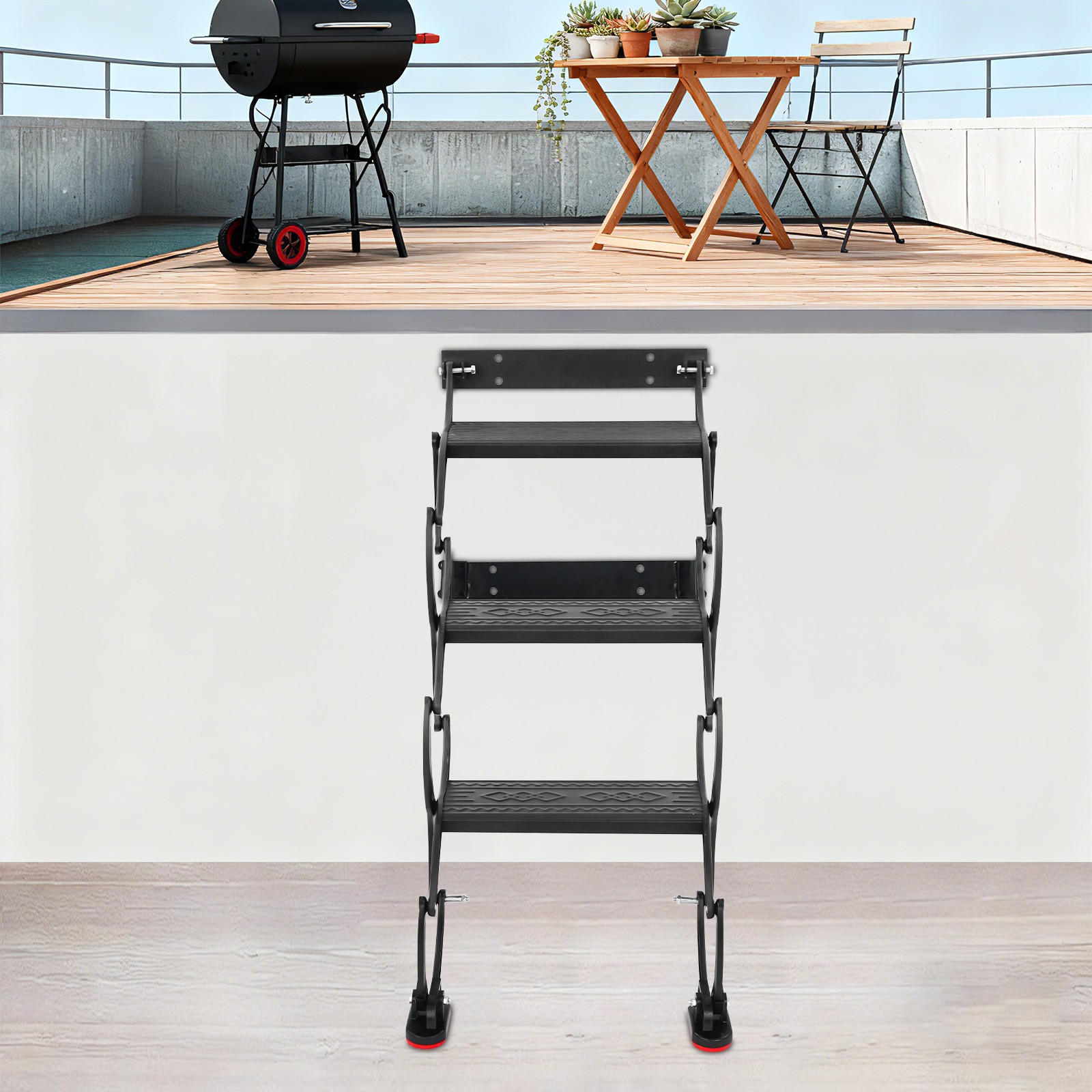 Folding Ladder Telescoping Step Ladders Retractable Wall Mounted Folding Stair