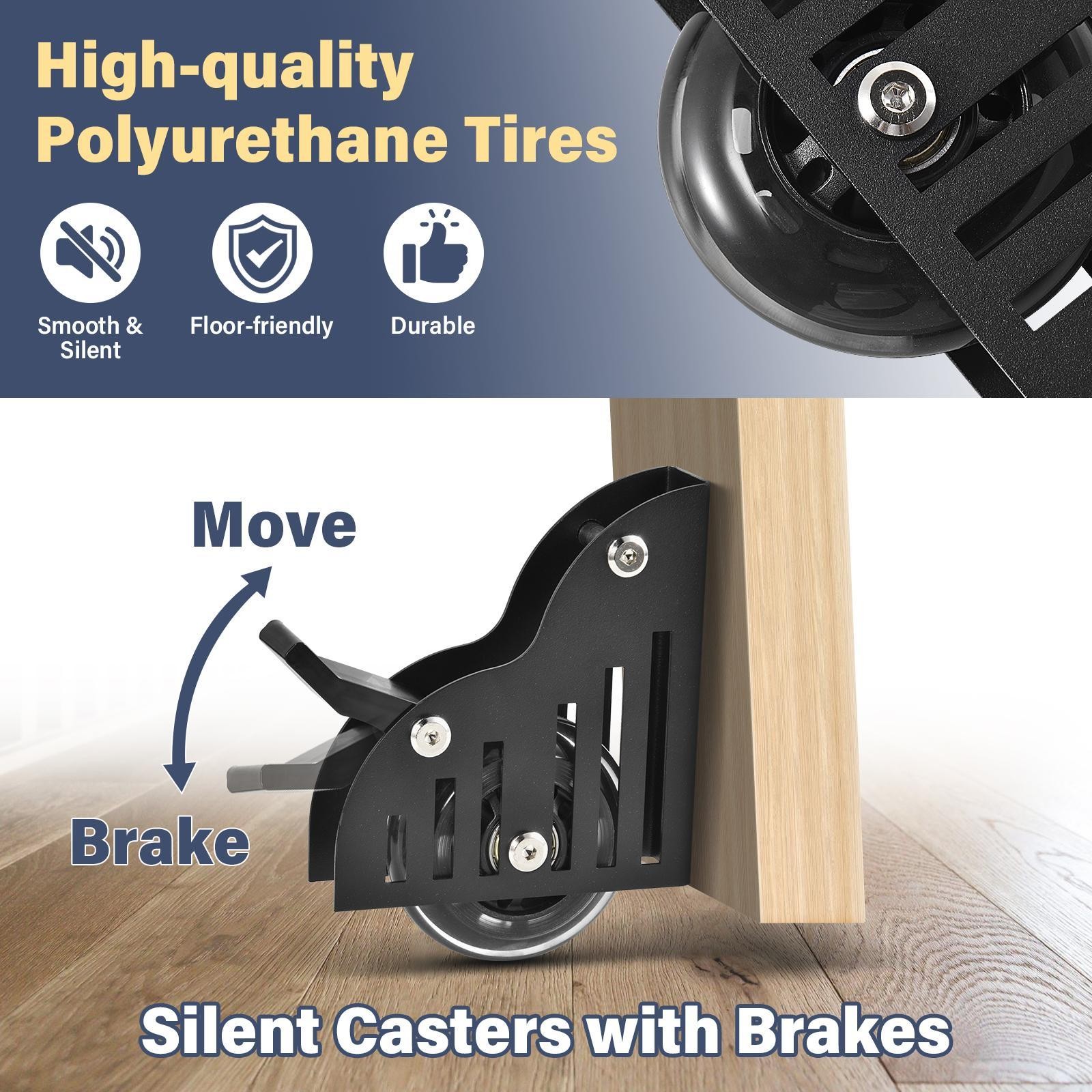 Rolling Library Sliding Ladder Hardware Kit with Brake 10FT Round Tube New