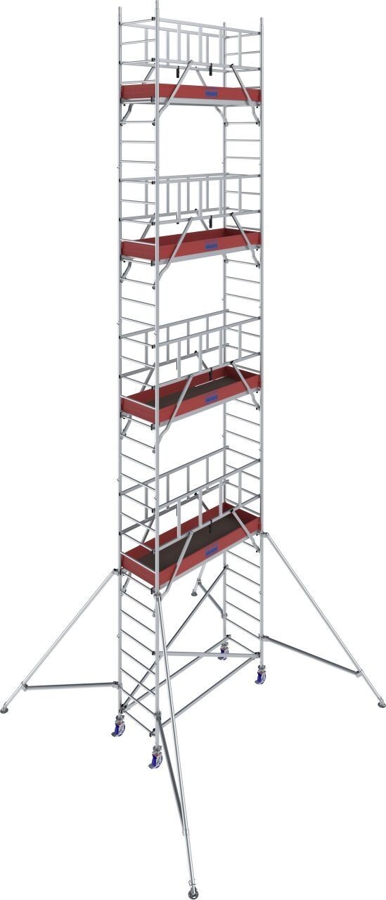 €0 delivery ALU mobile scaffold PROTEC 1000 – working height 10.20 m – NEW