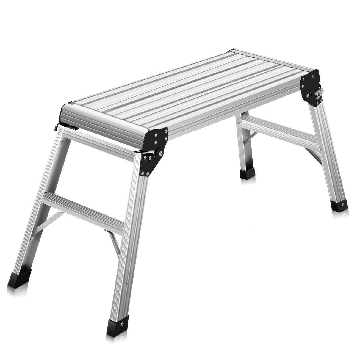 Portable EN131 Folding Aluminum Platform Drywall Step Up Work Bench Stool Ladder