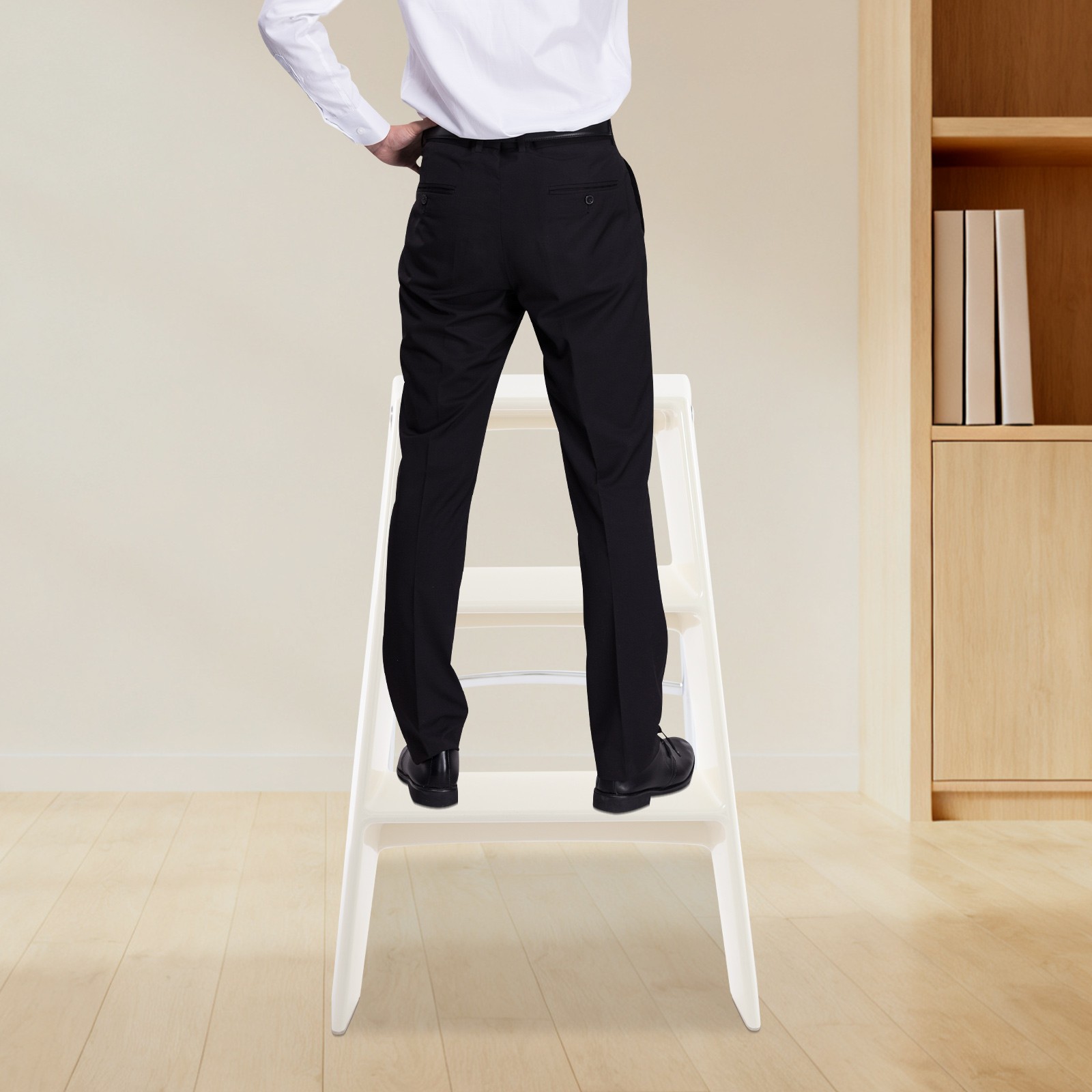 Portable Folding 3-step Step Stool With Anti-slip Features 220.46 Lbs Capacity.