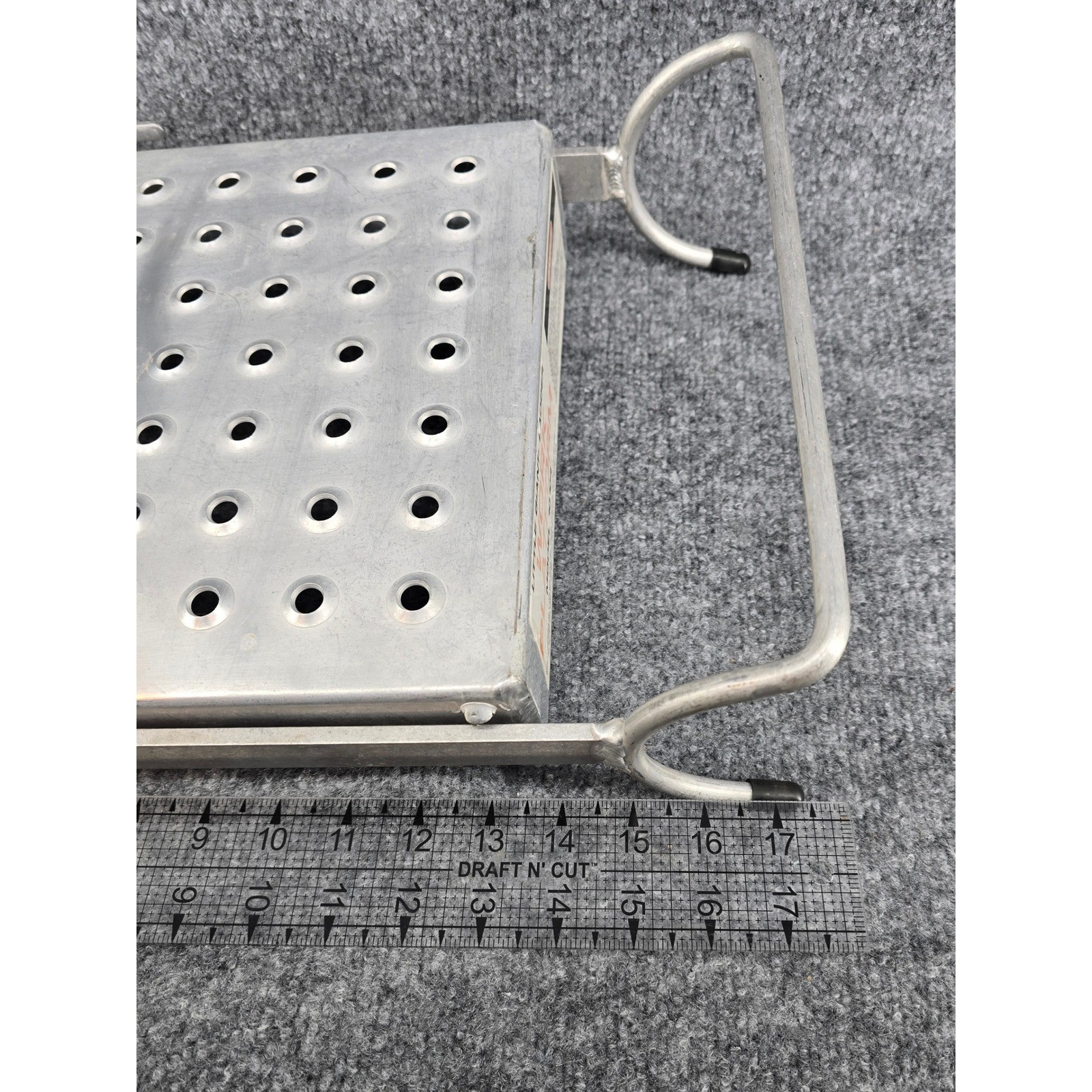 Little Giant Work Platform Ladder Accessory 10104 Silver Aluminum Folding Tray