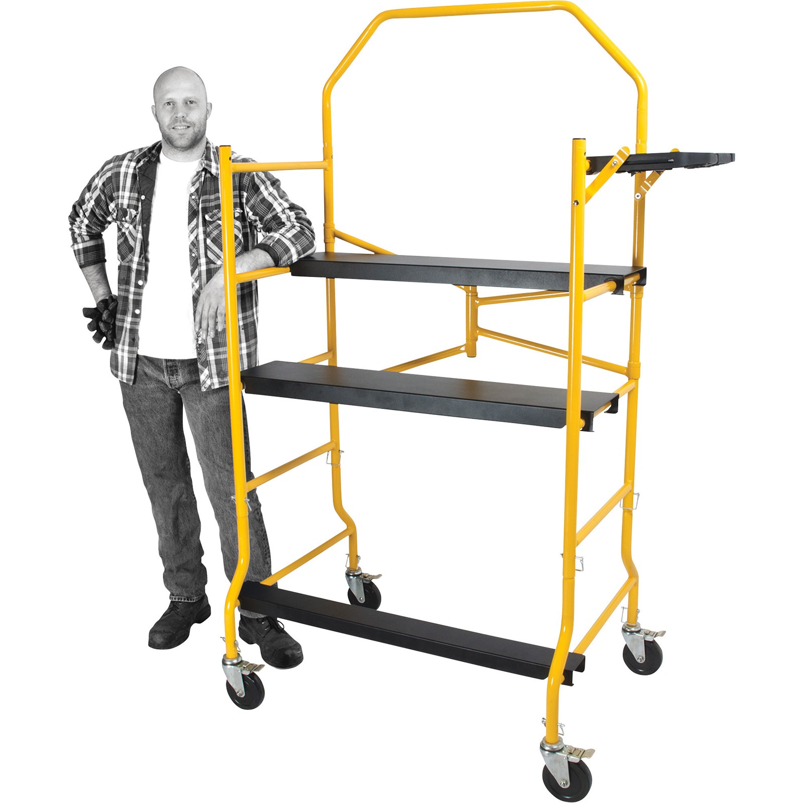 Metaltech Jobsite Series Complete 5ft. Folding Scaffold, 900-Lb. Capacity,
