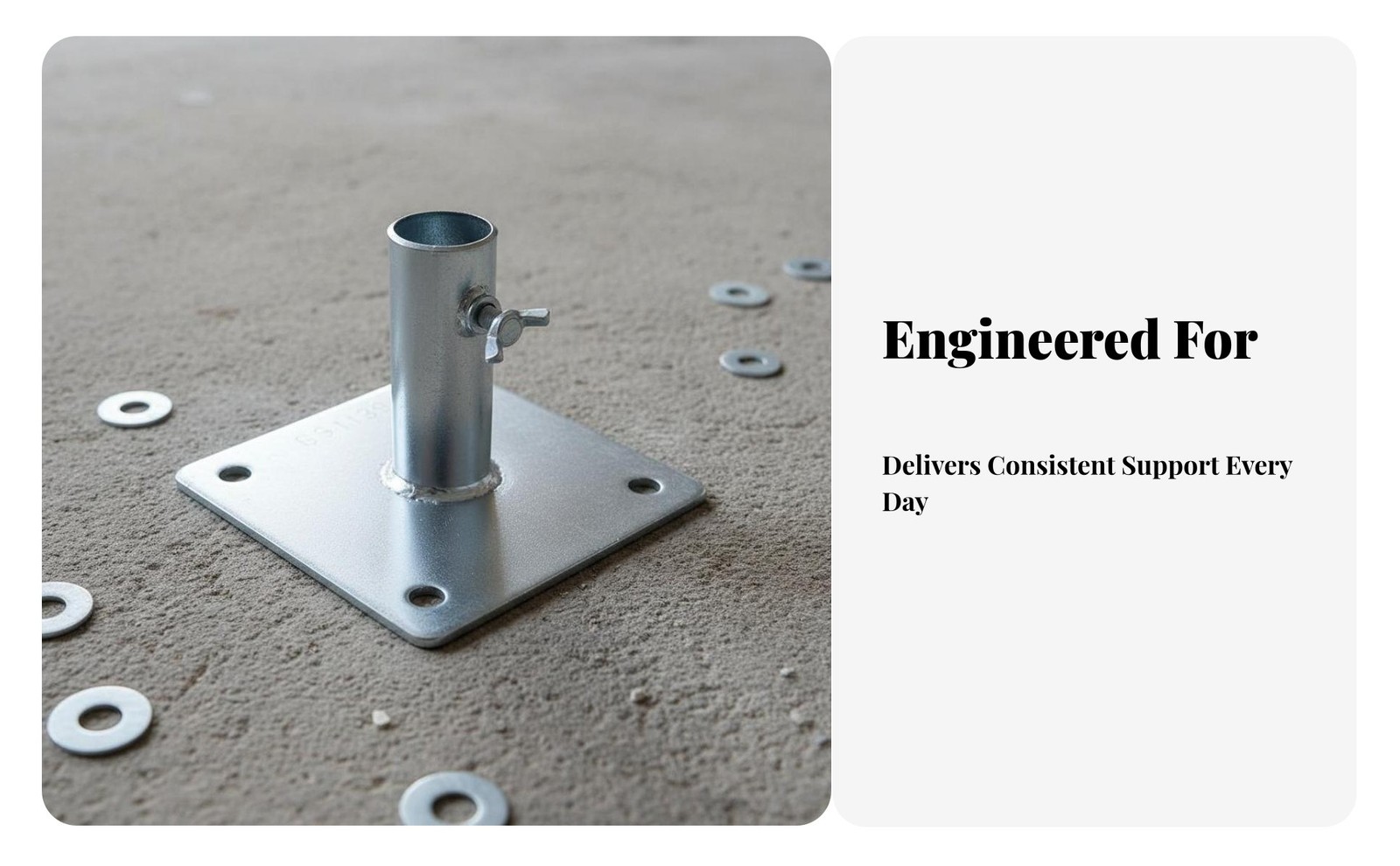 Scaffold Base Plate Tube Diameter 3.2cm Sturdy Structure Zinc Plated Iron