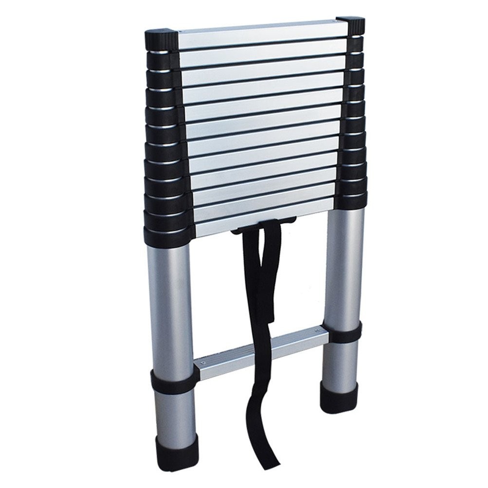 Non-Slip Aluminum Telescopic Ladder Folding Extension Step 10.5/12.5/14.5FT