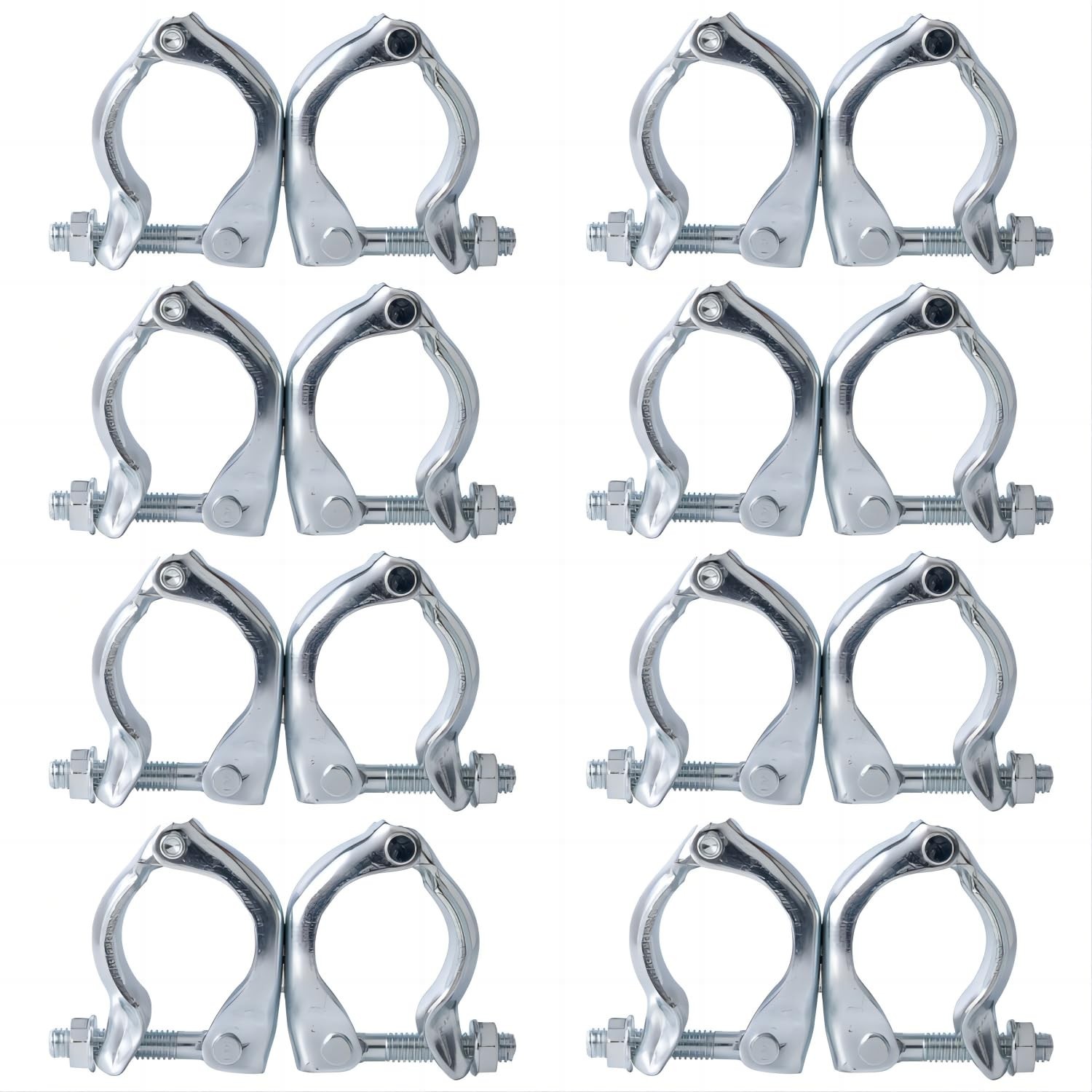 Scaffolding Couplers 8 Pack, Swivel Clamps for 1.65-1.9″ OD Tubes, Heavy Duty
