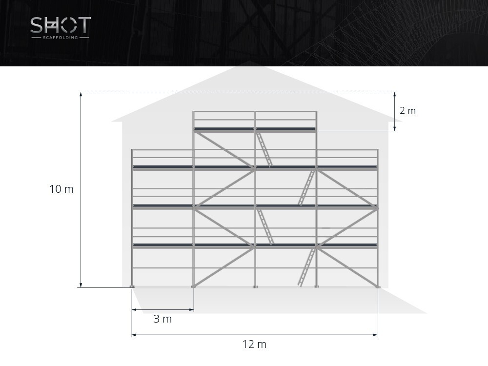 10x12m scaffolding new gable wall aluminium scaff 73 aluminium scaffolding