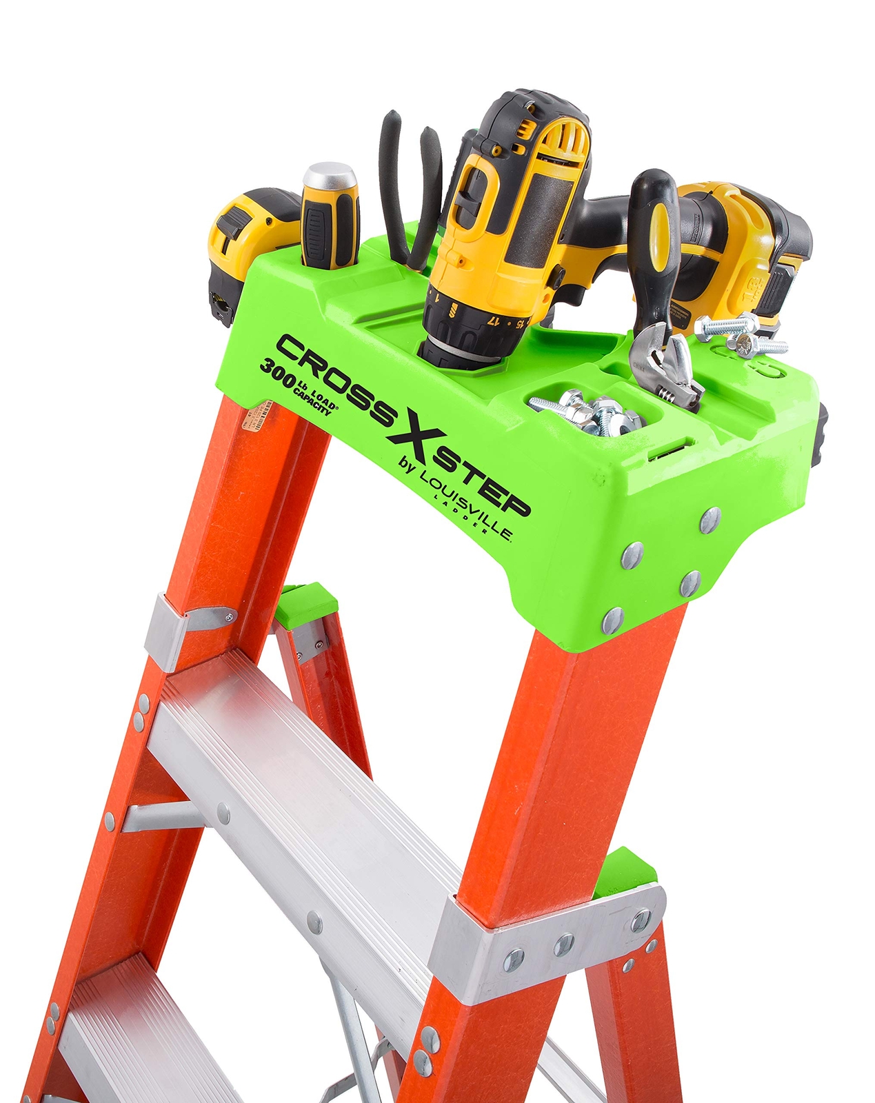 Louisville Ladder 4-foot Fiberglass Cross Step Ladder 300-Pound Load Capacity