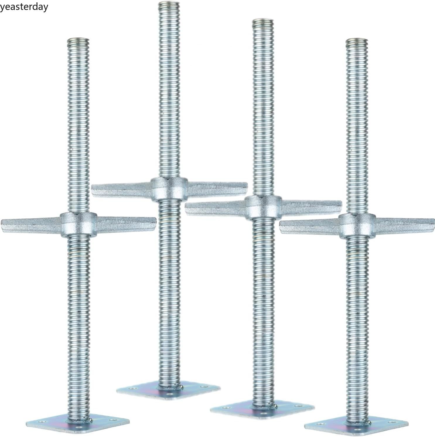 Scaffold 24″ Adjustable Leveling Galvanized Screw Jack with Base Plate, JSJ-60
