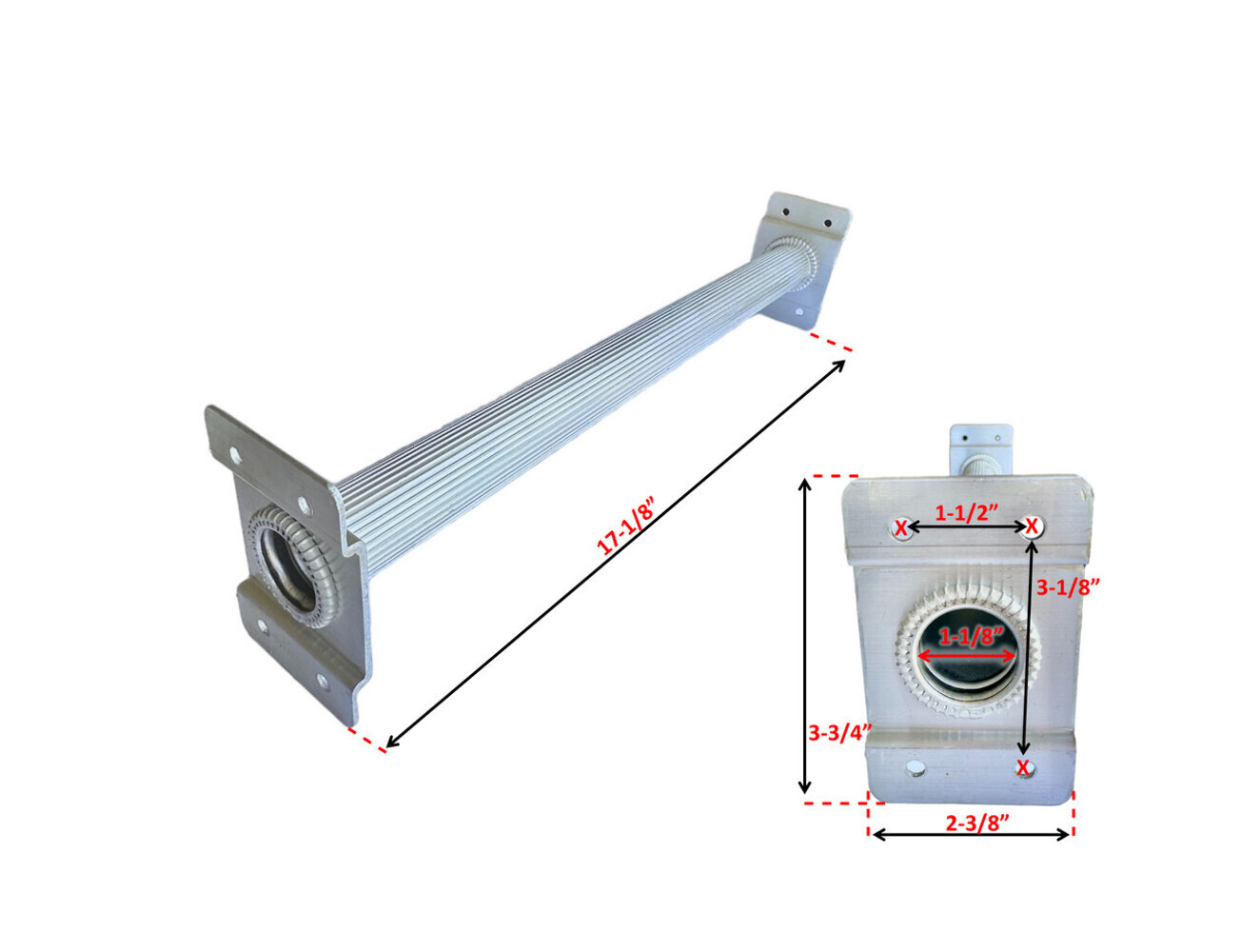 Louisville Extension Ladder Base Round Rung 17-1/8″ PK144A