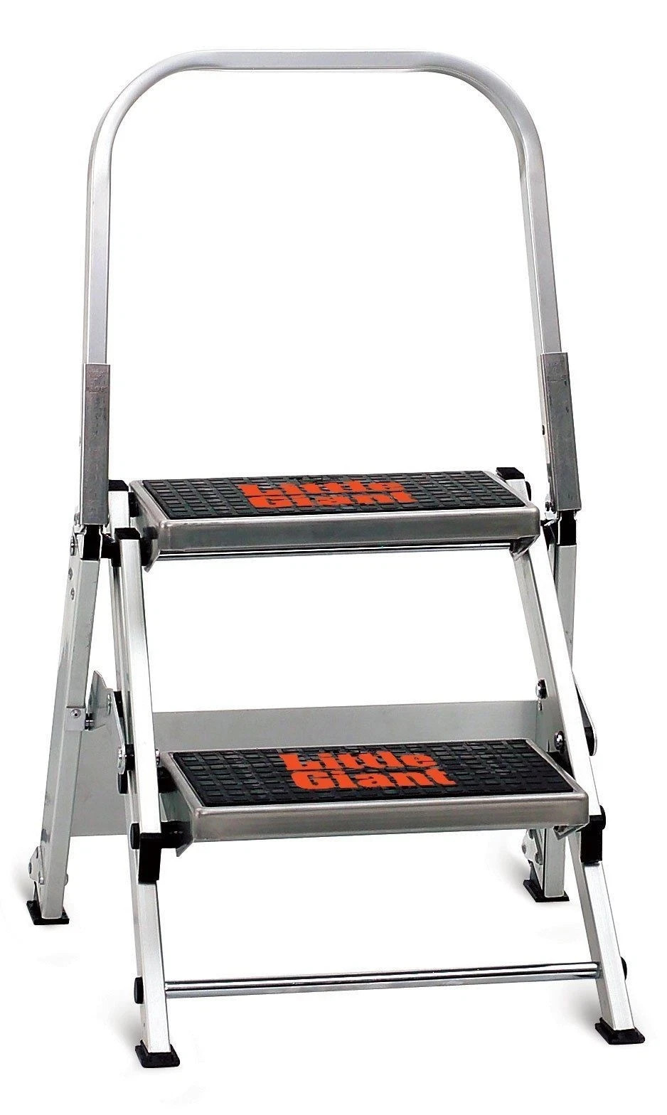 Little Giant 10210BA Safety Aluminum 2 Step Ladder Systems Tyle IA w/Bar