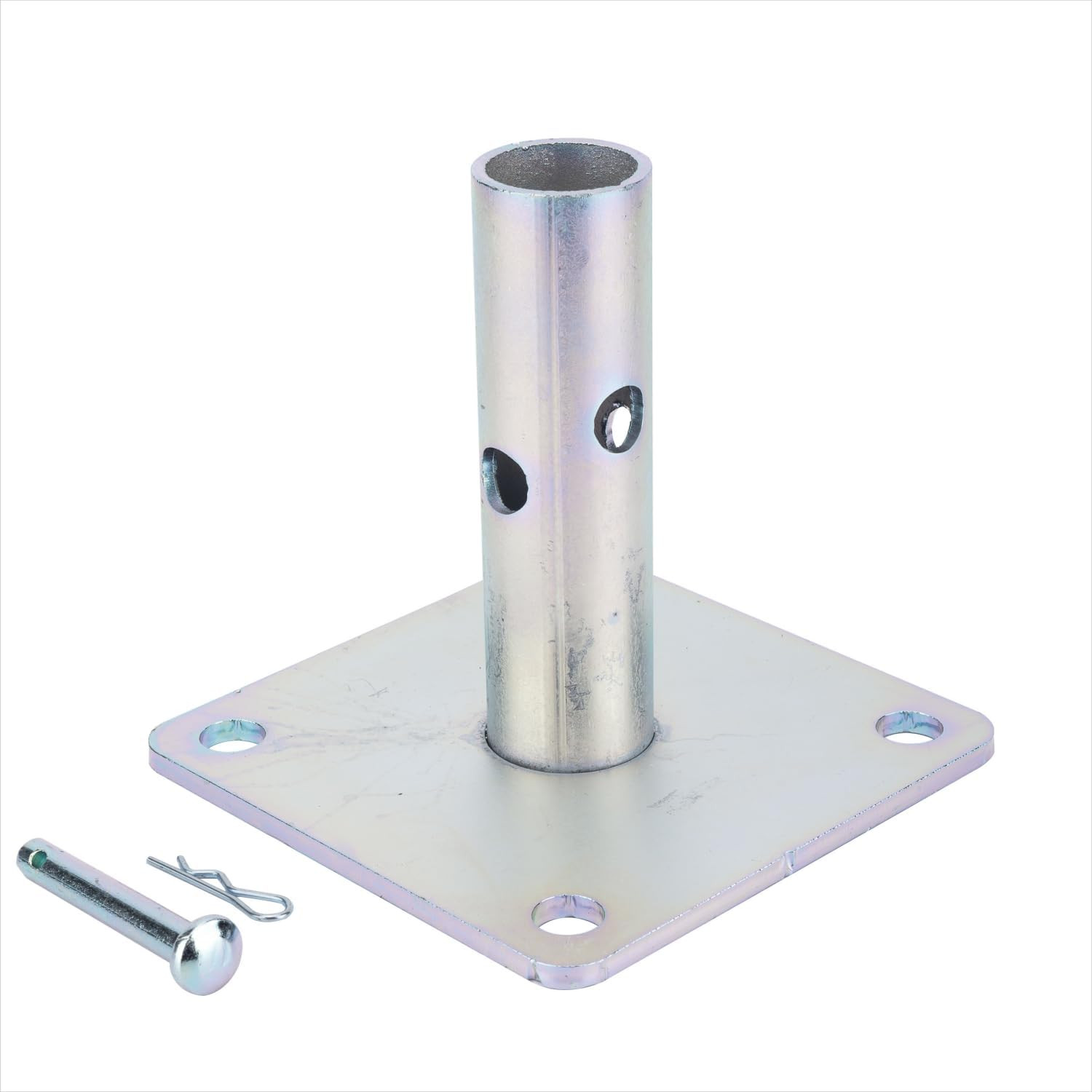 5″X5″X1-5/16″Od Galvanized Scaffold Base Plates Silver 4Pack.