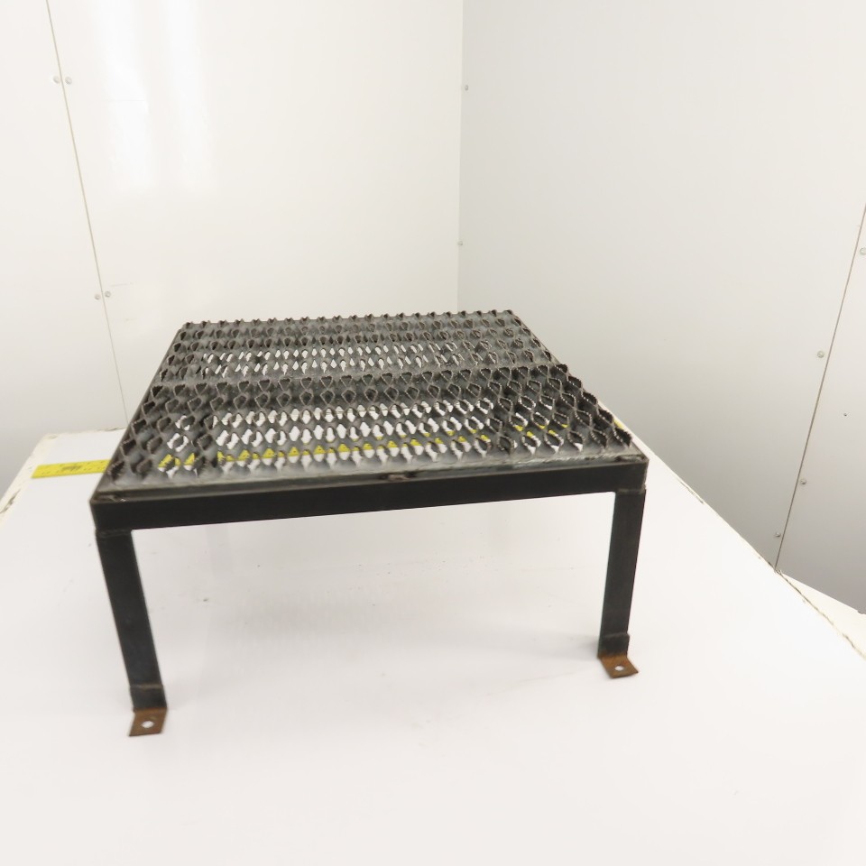 24″ x 24″ 1 Step Custom Industrial Machine Ladder Platform Top 12-1/4″ High