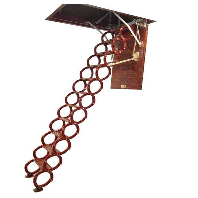 Attic Ceiling Ladder Red Loft Wall Ladder Stairs 9.8ft Ceiling Mounted 660Pounds