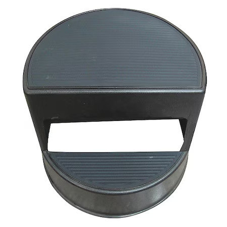 Zoro Select 5M656 Round Office Stool, 2 Steps, 350 Lb Load Capacity, 13 1/2 In,