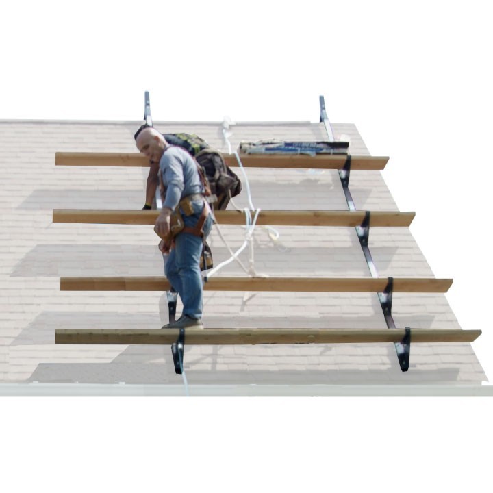 Steep Slope Scaffold System for Roofs with 8/12 to 14/12 Pitch – OSHA Compliant