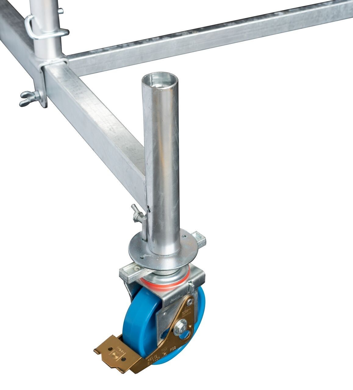 Aluminum scaffold tower, rolling scaffold KRAUSE STABILO 50 – working…