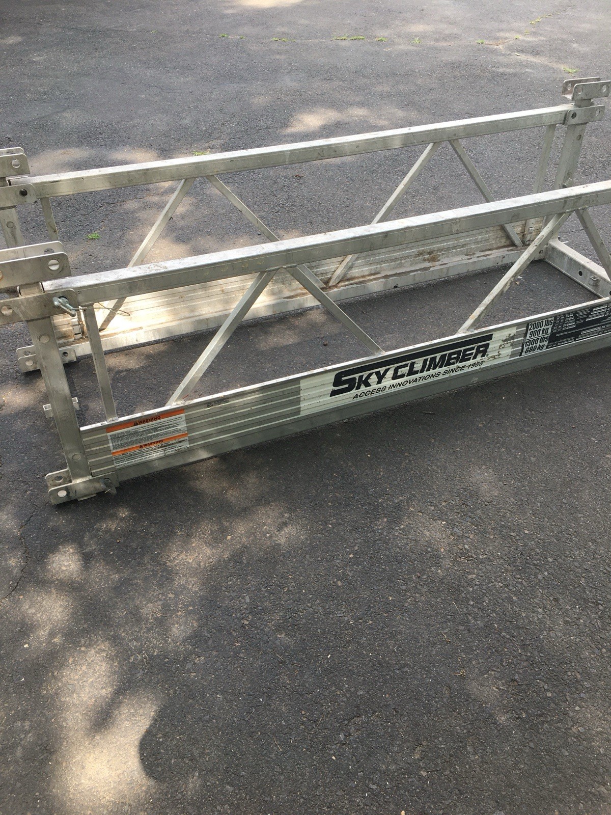 Sky Climber Scaffold Tower Aluminum Rolling Sections w/ Casters, Cables & Clamps