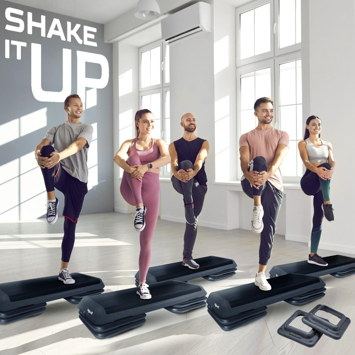 Yes4All Aerobic Exercise Workout Step Platform Health Club Size with 2 Adjustabl