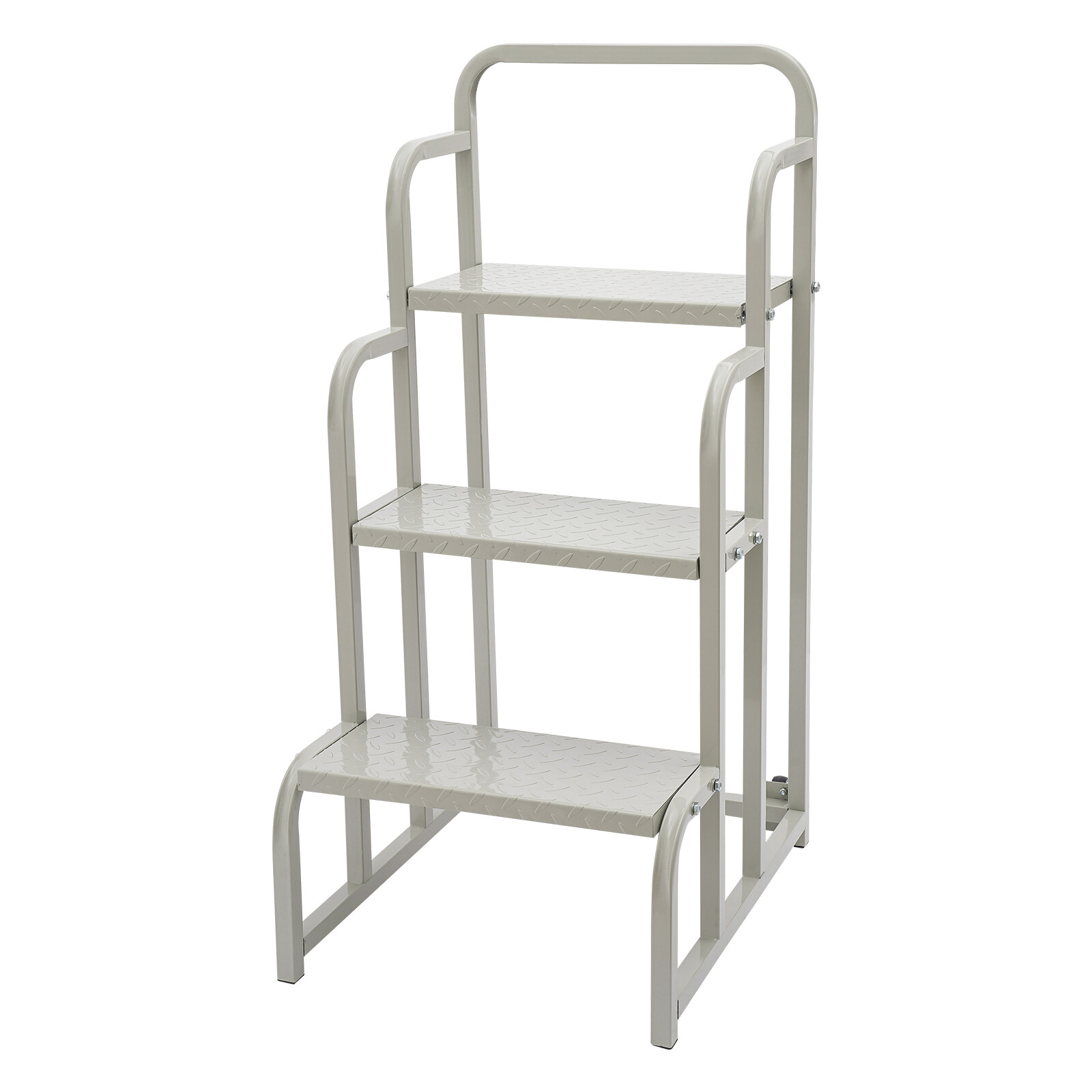 3-Step Stair Rolling Stair Supermarket Ladder Warehouse Pickup Shelf 300kg Load
