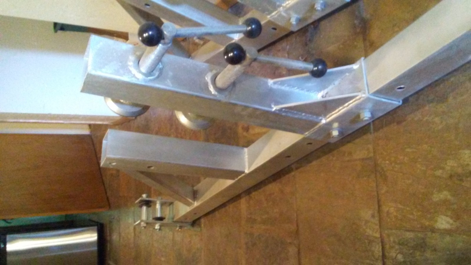 parapet clamp NEW, steel, galvanized, HIGH END real deal here 1 pair ( 2 clamps)