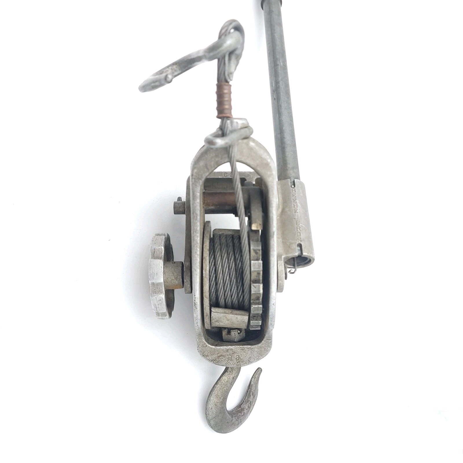 Beebe Bros C-300A Ratchet Hoist Cable Puller Come Along 1500 lb Capacity