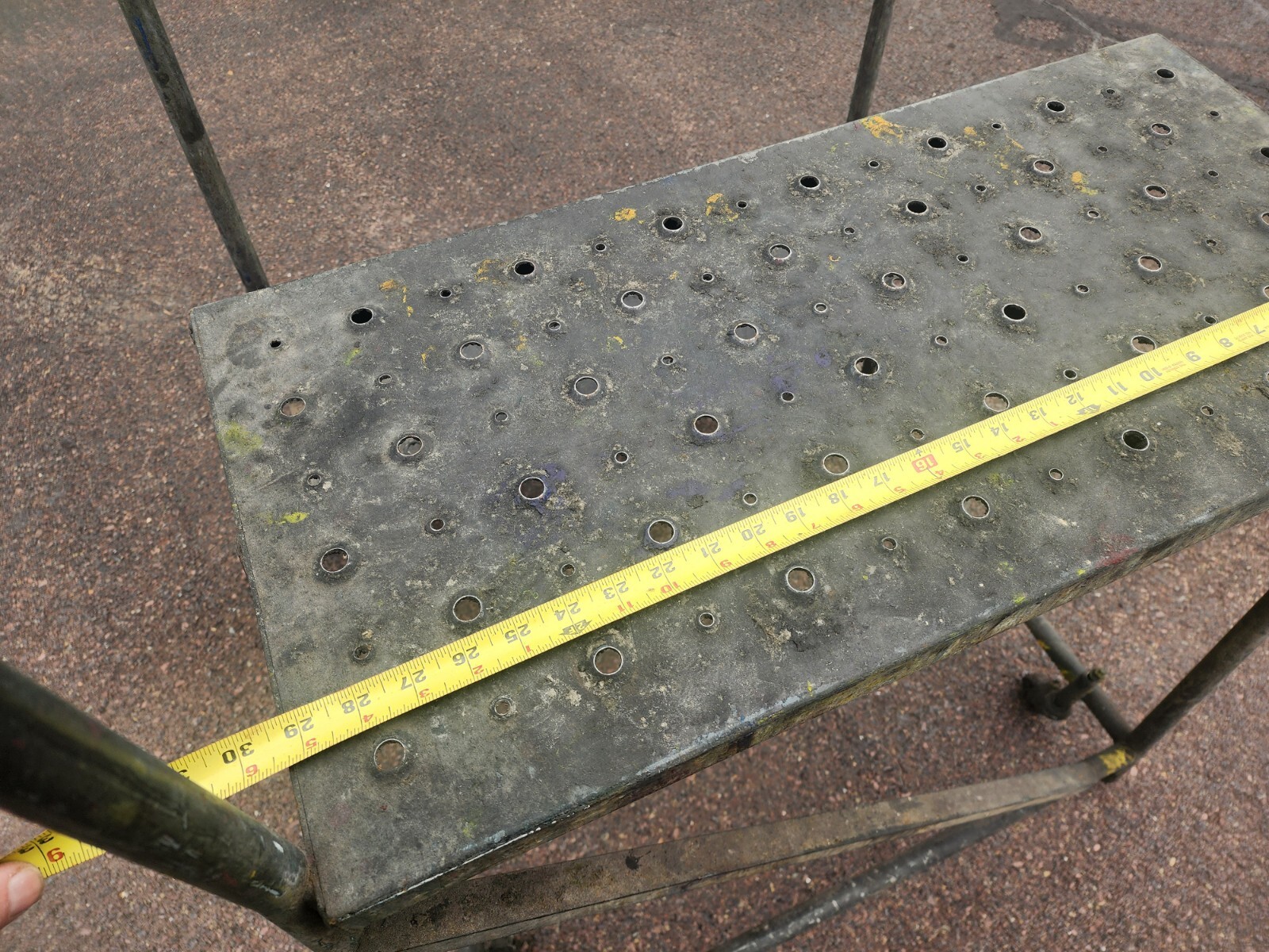 3 Step Rolling Metal Warehouse Ladder/Steps