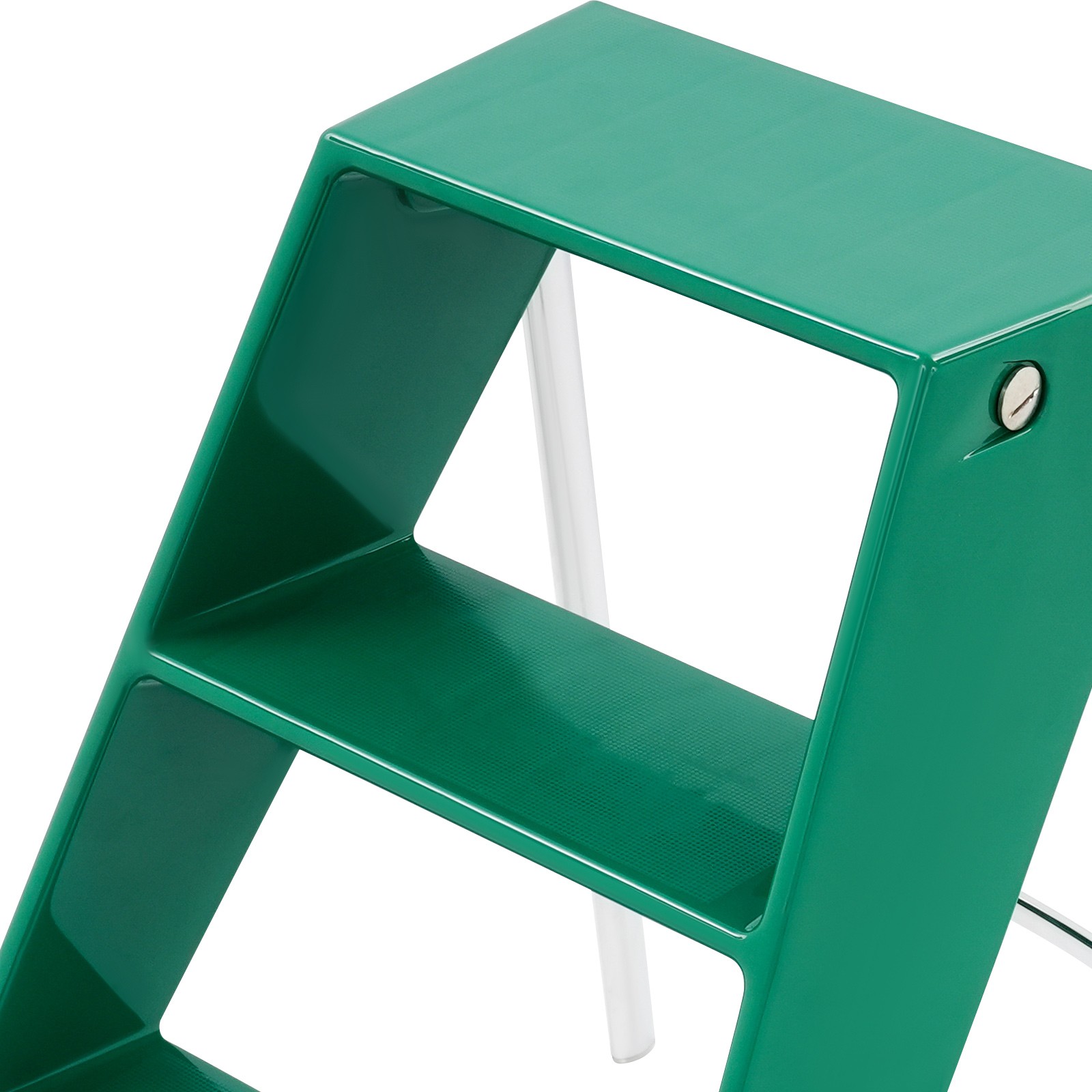 Folding 3-step Iron Stool For Adults Anti-slip Step Ladder Load-capacity 100kg