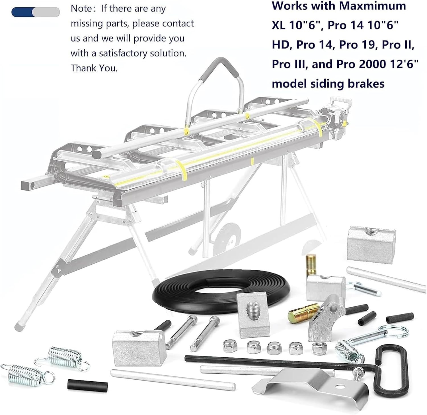 New Upgraded 10818 Siding Brakes Parts, Brakes Tune up Kit Compatible with Tapco