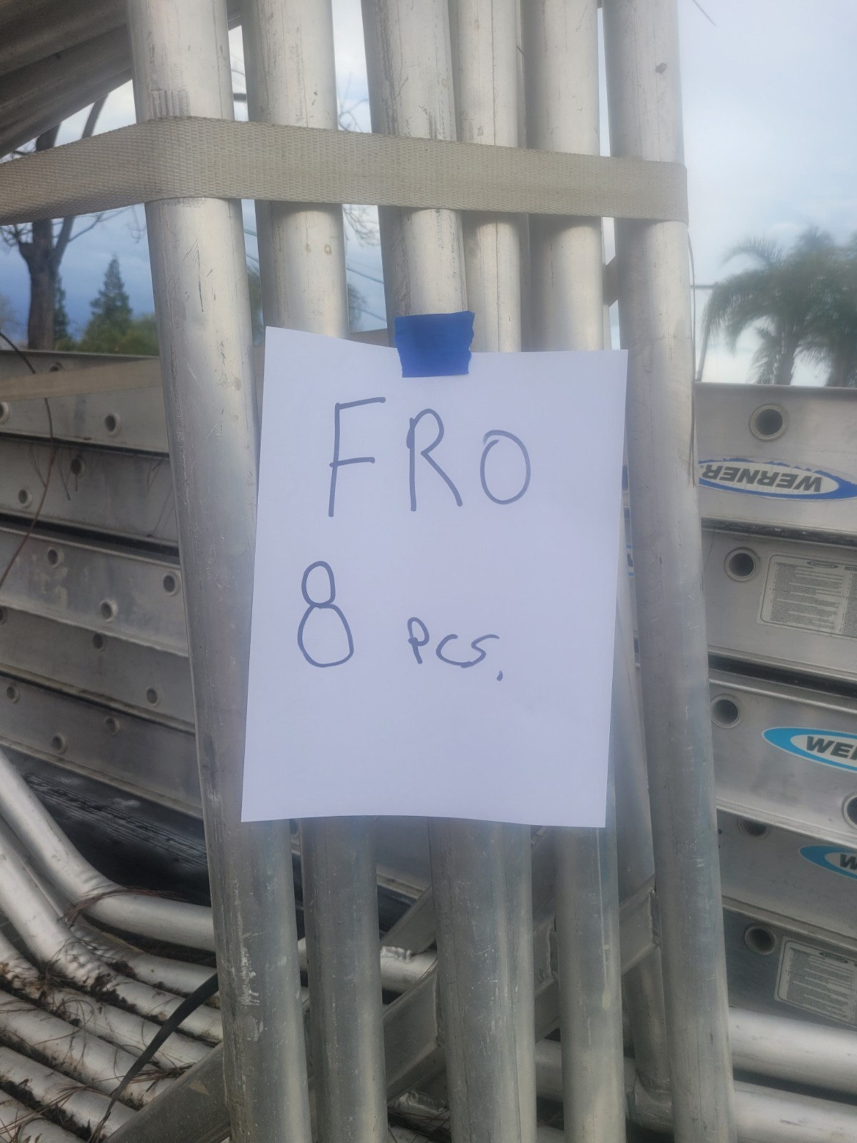 Used Werner Aluminum Scaffolding, being sold as one lot