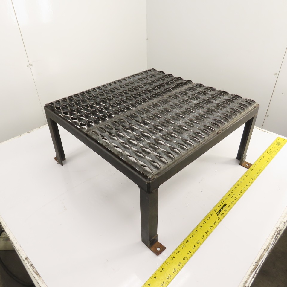 24″ x 24″ 1 Step Custom Industrial Machine Ladder Platform Top 12-1/4″ High