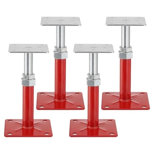 House Floor Jacks 5-8In Adjustable Screw Jack Post 5000lbs Steel 4Pc Heavy Duty