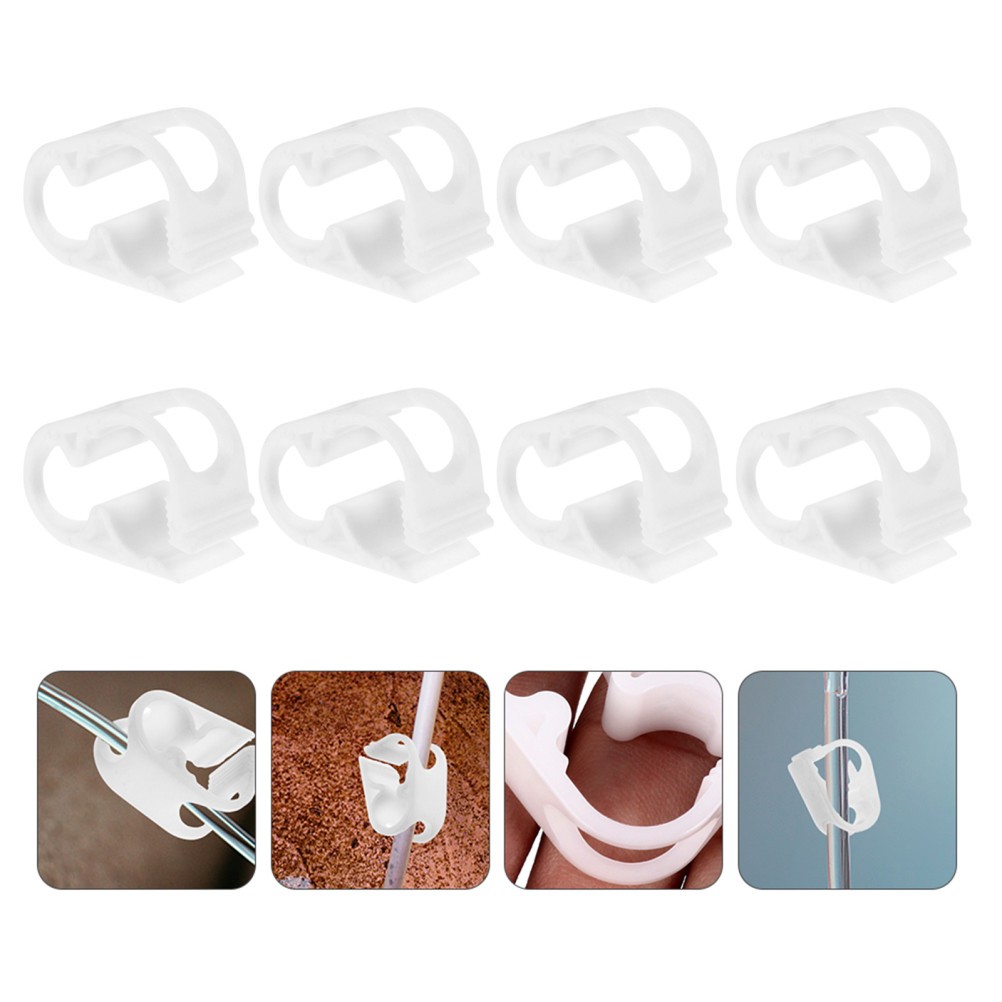 10Pcs White Silicone Shut Off Clips Hose Clamps for Beer Wine Tubing Control