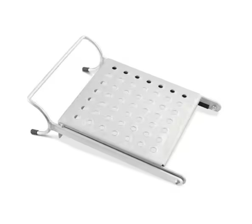 New Folding Ladder Work Platform Attachment Stand-On Tray, Perforated Metal