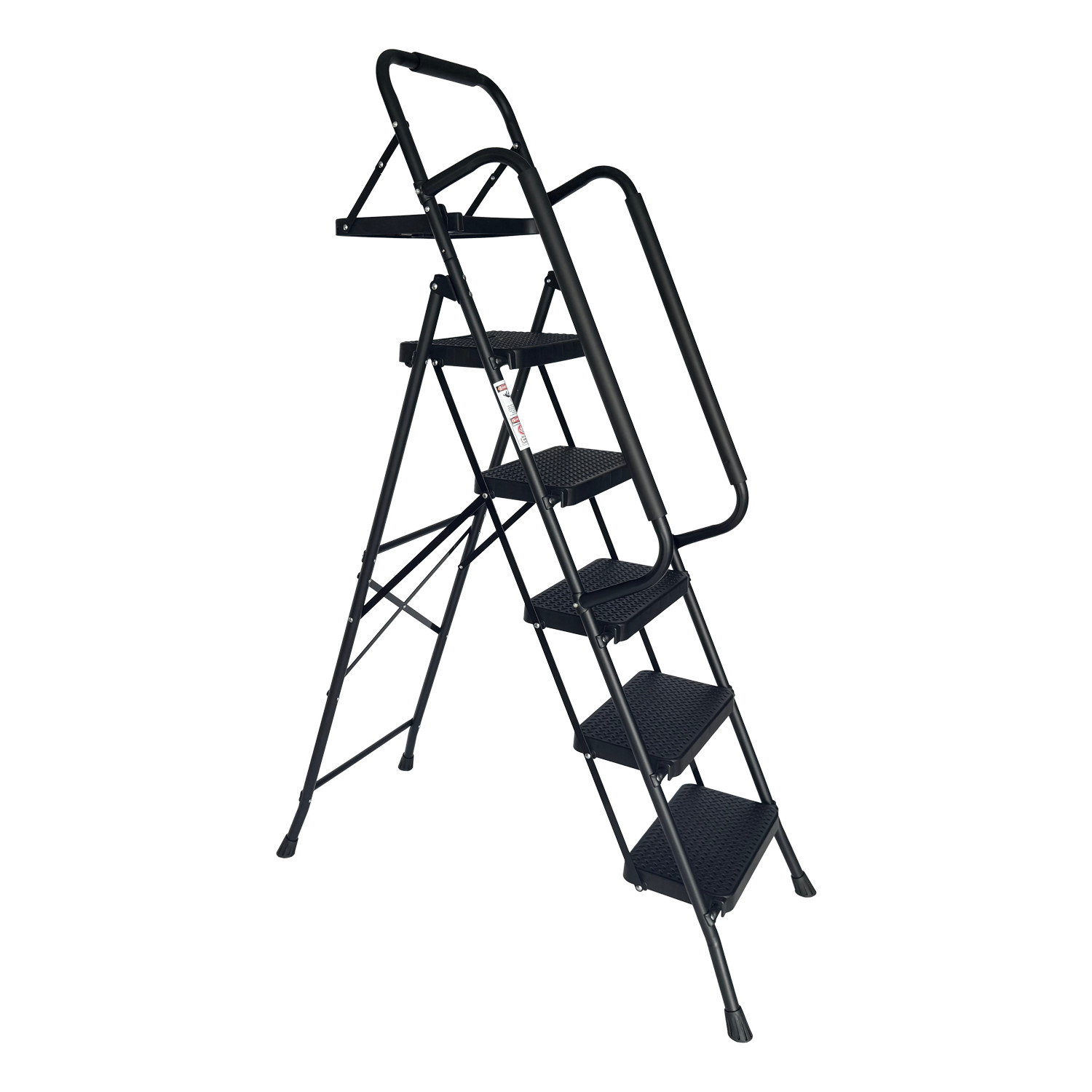 Step Ladder Folding Step Stool with Wide Anti-Slip Pedal Sturdy Steel Ladder
