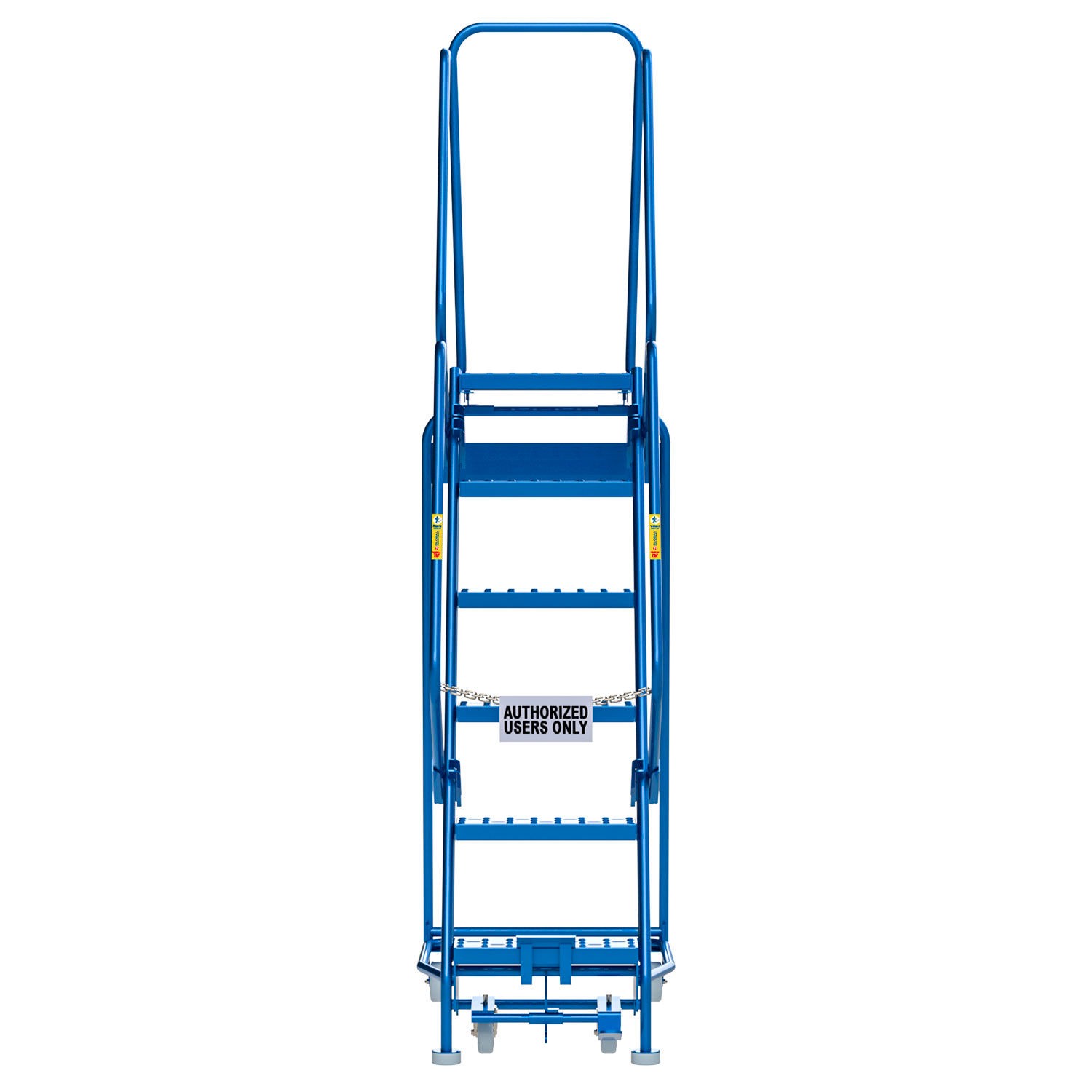 Global Industrial 6 Step Narrow Steel Rolling Ladder with 16″W Perforated Step