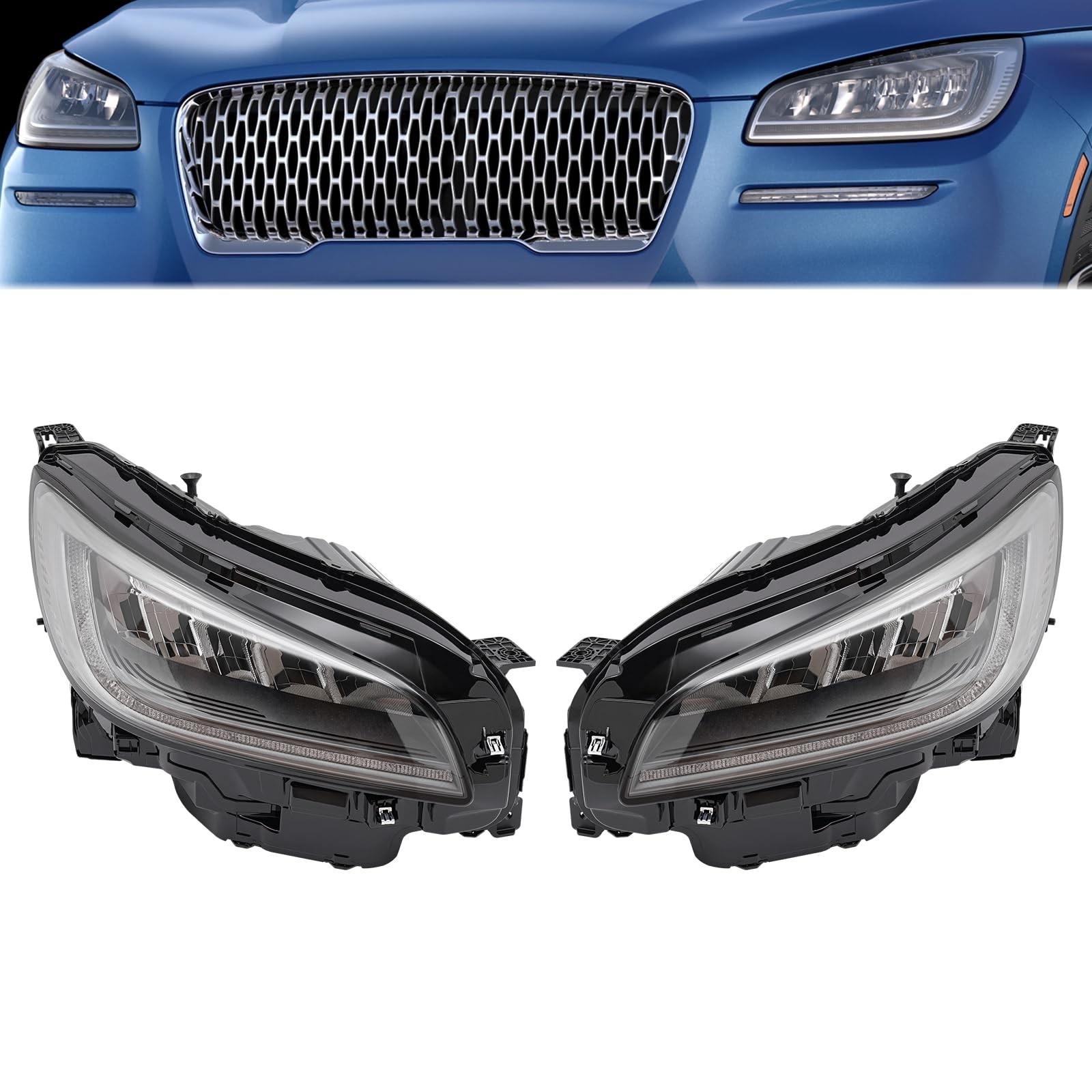 LED Headlight Bulbs 2020-22 Lincoln Corsair LH RH Projector Headlamp LJ7Z13008J