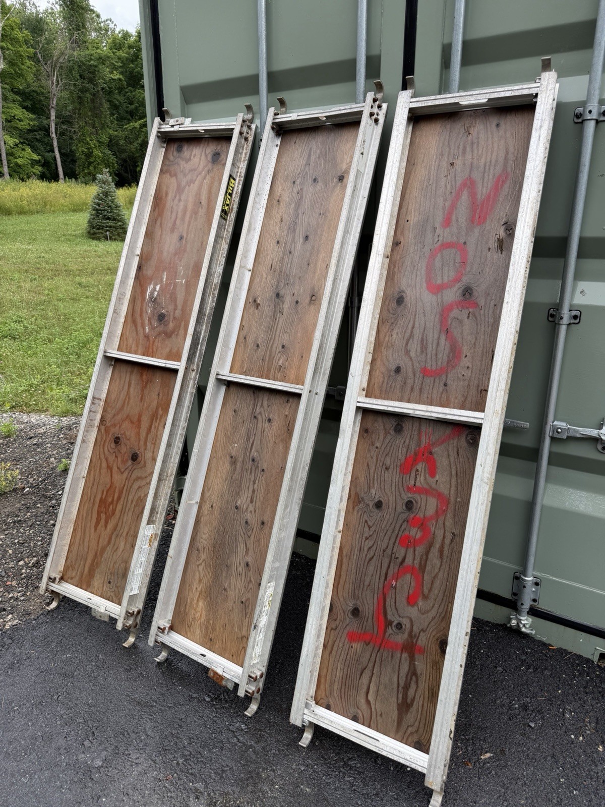 Scaffold Deck Walkboard – 80” Planks • Construction Equipment wood / metal used