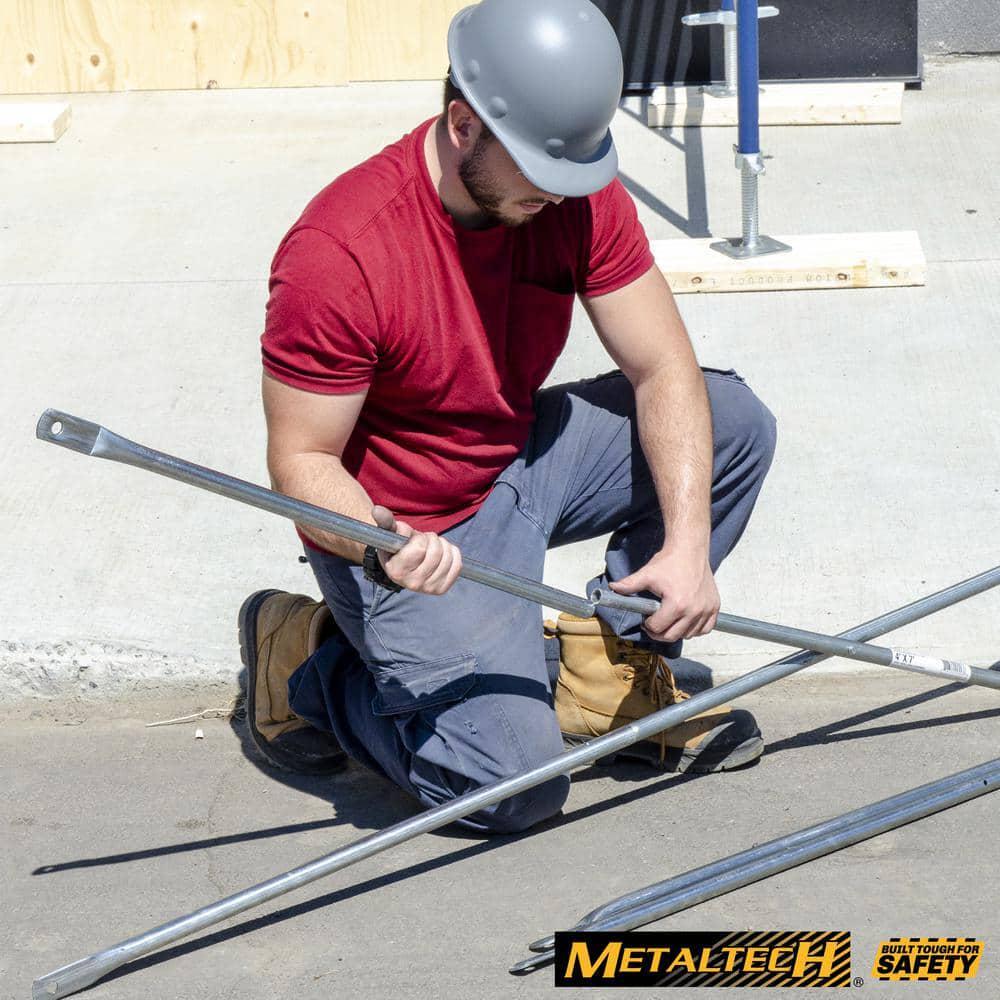Metaltech 7ft x 4ft Galvanized Steel Scaffolding Cross Brace OSHA Certified