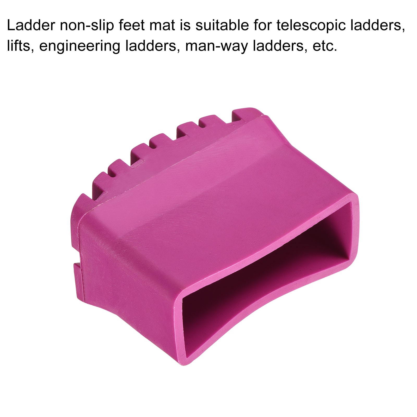 2Pcs, Rubber Steep Ladder Accessories Non-Slip Feet Mat Thicken Pad Cover Red