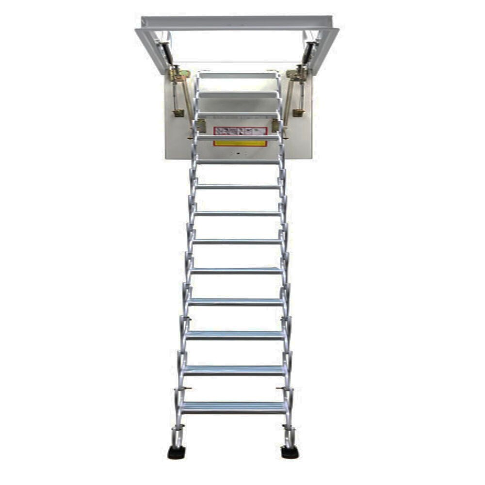 Attic Loft Ladder Pull Down Attic Ceiling Stairs 13 Steps Hidden Folding Stairs
