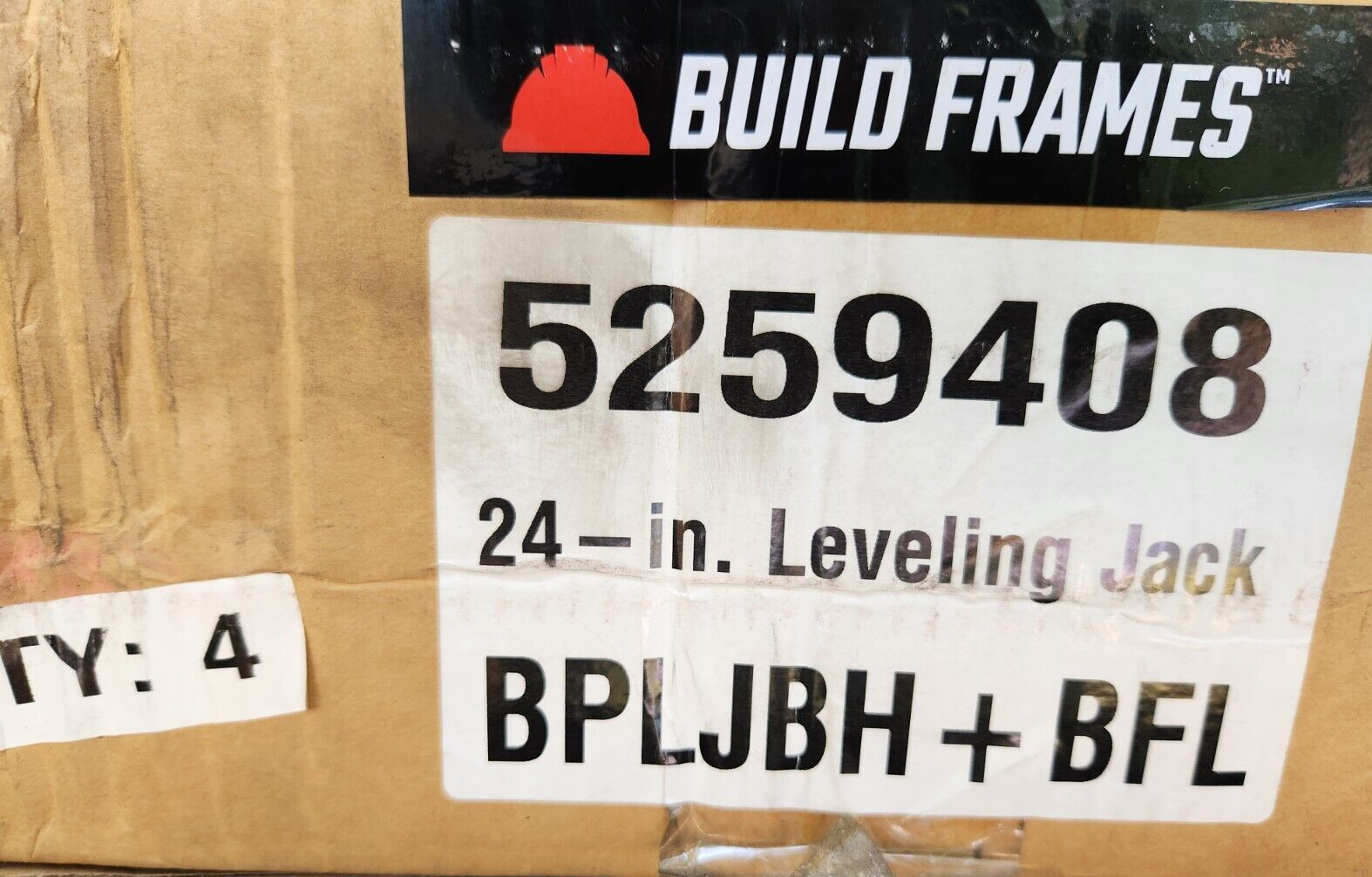 (4 Pack) Build Frames Steel 24″ Leveling Jack For Scaffolding 5259408 BPLJBH+BFL