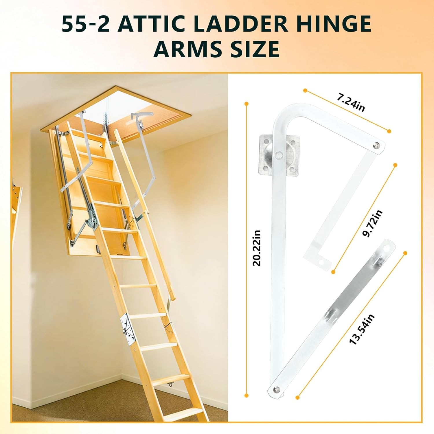 Attic Ladder Hinge Arms For 2010-UP Werner 55-2 Mk 5, WU2210, W2208, W2210 -Pair
